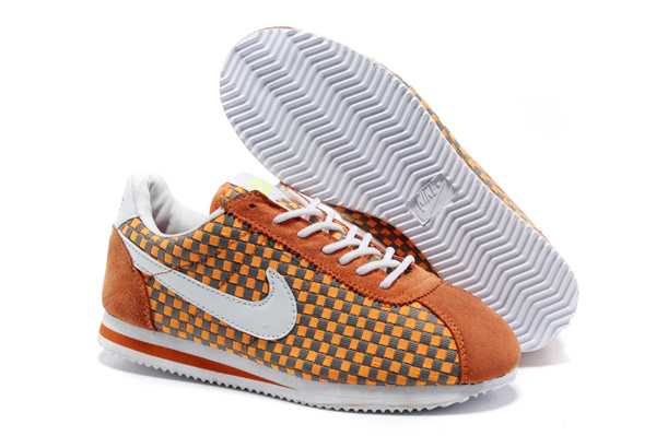 Nike Cortez 2013 Chaussures Femme Nylon 09 Nike Cortez Weave Orange New